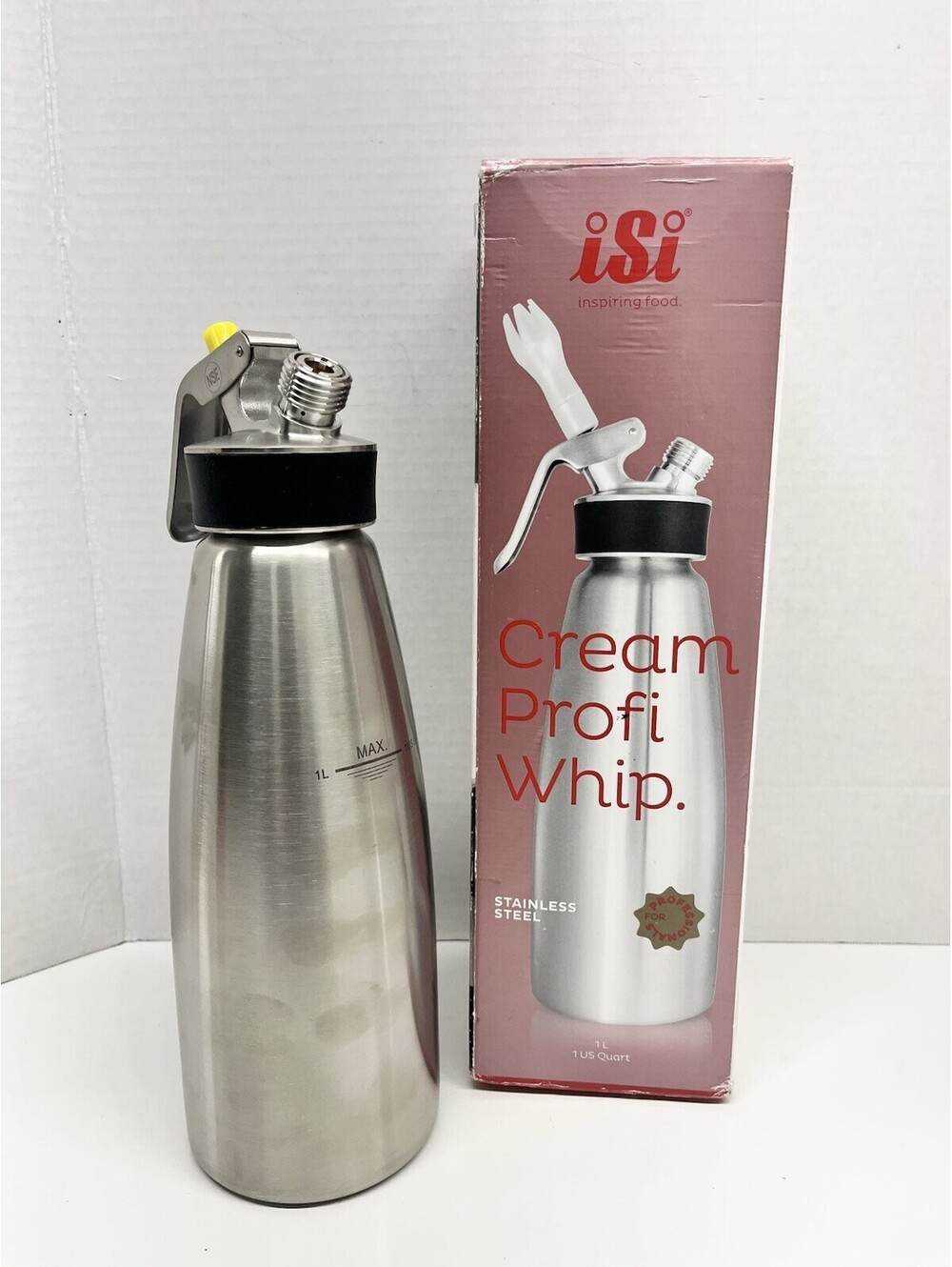 iSi Gourmet Whip Cream Whipper - 1 US Quart - 173001 Stainless Steel